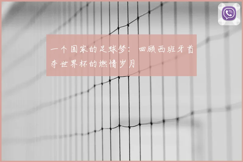 一个国家的足球梦:回顾西班牙首夺世界杯的燃情岁月